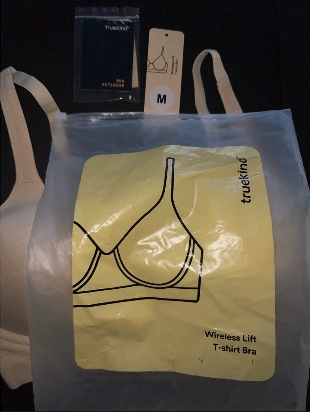 Truekind Wireless Lift T-Shirt Bra. Chai. Medium